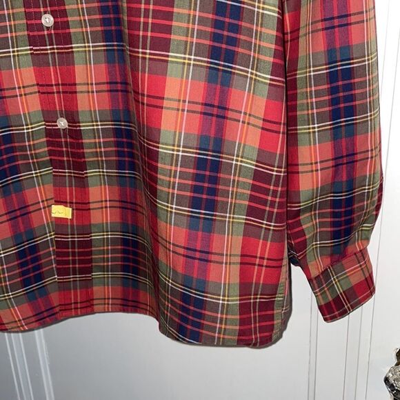 Consensus Sportswear red & green plaid shirt - Picture 3 of 9